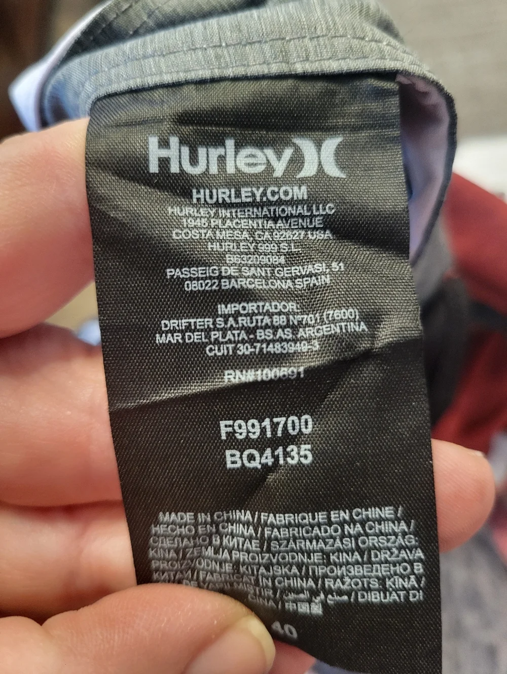 Hurley‎ Mens Flag Board Shorts Size 40